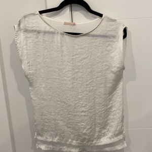 NWT Hammered effect white shirt made in Italy XS